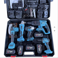 Clé à chocs électrique multifonctionnelle sans balais 5-en-1 réglable, en acier inoxydable, avec batterie au lithium, sans fil, coffret rigide, OEM