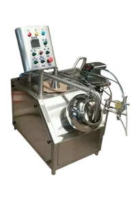 Máquina industrial de recubrimiento de acero inoxidable para el pulido y recubrimiento de tabletas, chocolate y frutos secos en plantas de producción de alimentos y productos farmacéuticos. - Product Image 4