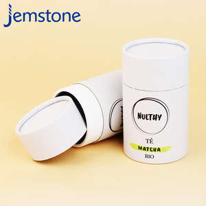 Emballage personnalisé de boîte-cadeau en carton écologique pour poudre de matcha, tube en papier kraft avec feuille d'aluminium de qualité alimentaire - Product Image 1