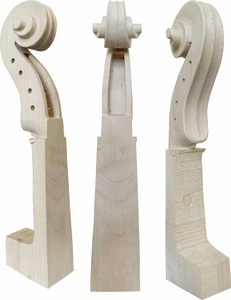 อุปกรณ์ตกแต่งหัวไวโอลินทำจากไม้เมเปิลลายดอกไม้ เหมาะสำหรับไวโอลินขนาด 1/8, 1/4, 2/4, 3/4, 4/4 และไวโอลินขนาดอื่นๆ - Product Image 5