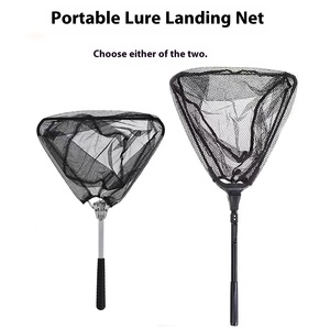 Épuisette de pêche légère pliante | Poignée télescopique en alliage d'aluminium pour une capture facile du poisson - Product Image 4