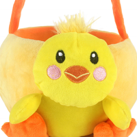 Panier d'oeufs de Pâques de dessin animé personnalisé Offre Spéciale panier de canard en peluche pour cadeaux d'enfants