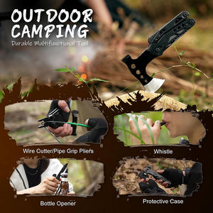 Outil multifonction portable 16 en 1, kits de survie en plein air, camping, marteau, pinces, hache de survie tactique pour la chasse - Product Image 3