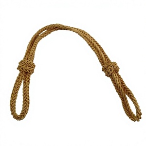 Cordón de Macramé Trenzado Clásico Dorado, de Alta Tenacidad, con Acabado Recubierto, Personalizable, para Prendas Ceremoniales, con Hilo Metálico/Mylar/Seda - Product Image 4