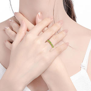 Bagues en jade néphrite naturel de Hotan, argent S925 incrusté, bijoux pour femmes, charme tendance, cadeau avec certificat d'évaluation D1019 - Product Image 4