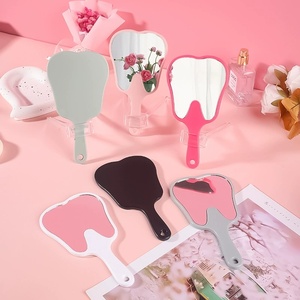 New Custom Logo Multi Function Tooth Shaped Cosmetic Handheld <strong>Mirror</strong> <strong>Plastic</strong> Dental <strong>Mirrors</strong> With Handle for Promotional Gift - Product Image 4