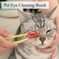 Brosse de toilettage pour animaux de compagnie, écologique et luxueuse, pour chiens et chats, outil de nettoyage des yeux, peigne anti-taches de larmes pour usage en salle de bain