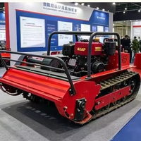 Tondeuse à fléaux télécommandée sur chenilles CE EPA la plus vendue pour la ferme, tondeuse à fléaux tout-terrain pour verger, machine de coupe d'herbe puissante à moteur