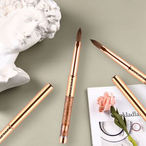 Kolinski-Juego de pinceles para <span class=keywords><strong>uñas</strong></span> acrílicas, mango de Metal líquido, color oro rosa, tamaño 8, 10, 12, 14, 16 y 18 - Product Image 5