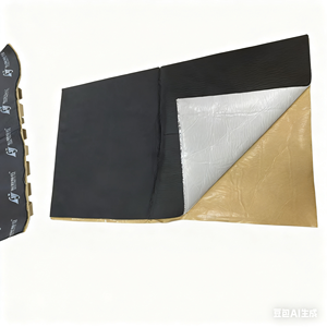 Tapis <span class=keywords><strong>insonorisant</strong></span> 3 en 1 pour voiture, caoutchouc butyle, feuille d'aluminium, mousse multicouche, réduction du bruit audio, isolation thermique pour <span class=keywords><strong>automobile</strong></span> - Product Image 3