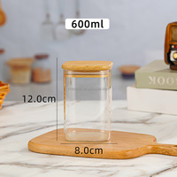 500 800 1200ml bouchon de couvercle en liège couvercle de bocal de stockage verre Borosilicate noël Vintage luxe espace Transparent décontracté bébé