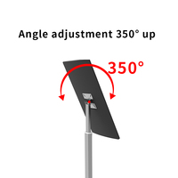 Support de moniteur réglable en hauteur, support portable VESA, support de sol, 100 MM 75MM, angles d'affichage multiples, montage compatible VESA