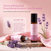 Huiles Essentielles Naturelles Biologiques en Gros : Huile de Rose et Huile de Lavande pour Massage avec Applicateur à Bille Métallique