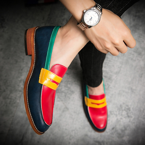 Chaussures habillées décontractées personnalisées pour hommes, chaussures mocassins colorées populaires, chaussures italiennes de soirée en boîte de nuit, chaussures <span class=keywords><strong>bateau</strong></span> attrayantes - Product Image 3