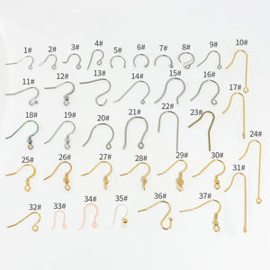 Minimalist earring hooks Stainless Steel simple earring wires Open jump Ring fish hook earring accessories