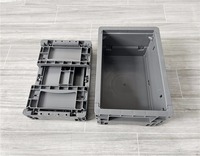 Caisse pliable robuste en plastique PP recyclable, caisse logistique empilable pour le stockage de pièces automobiles