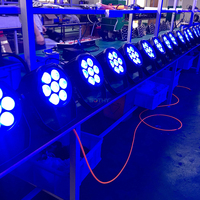 Projecteurs LED Mini Par 64 RGBW 6-en-1 7x18W pour extérieur IP65 DMX512 Ra90 pour DJ, mariages et événements