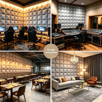 Paneles Acústicos Decorativos de Pared QIANQIAO 3D, Revestimiento de Pared de Alta Densidad, Paneles Insonorizantes, Arte Mural Geométrico Modular