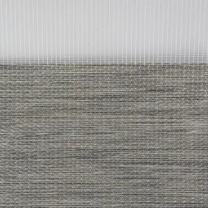 Persiana de cebra de lino horizontal, tela personalizada de día y noche, alta calidad, precio más competitivo