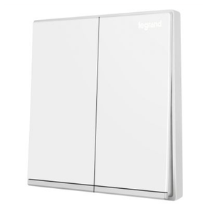 Pour usage domestique et commercial, interrupteurs et prises de la série Legrand Yijing avec cadre blanc et argenté - Product Image 2