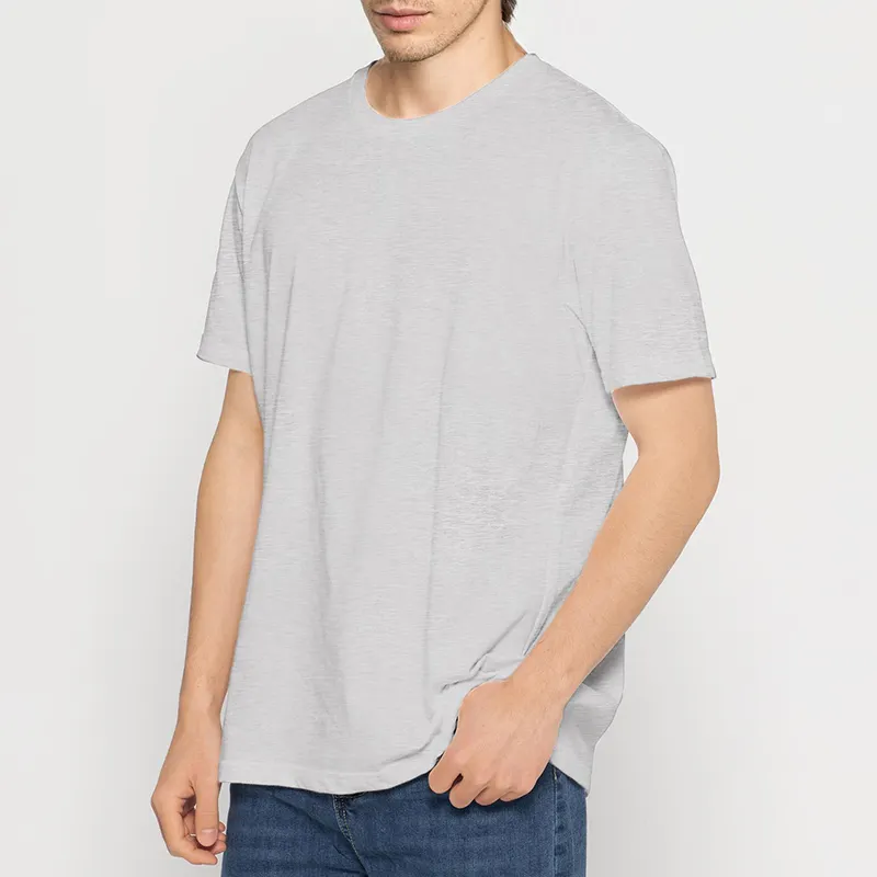 Camiseta Lisas Kurzarm Camiseta Custom Großhandel Männer Längliches T-Shirt