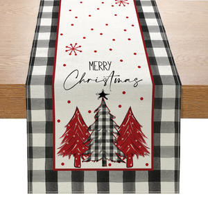 Camino <span class=keywords><strong>de</strong></span> <span class=keywords><strong>mesa</strong></span> <span class=keywords><strong>de</strong></span> lino para el hogar exquisito transfronterizo <span class=keywords><strong>de</strong></span> <span class=keywords><strong>Amazon</strong></span>, explosión <span class=keywords><strong>de</strong></span> <span class=keywords><strong>Navidad</strong></span> <span class=keywords><strong>de</strong></span> invierno, patrón <span class=keywords><strong>de</strong></span> cuadros rojos, <span class=keywords><strong>mesa</strong></span> <span class=keywords><strong>de</strong></span> <span class=keywords><strong>Navidad</strong></span> geométrica - Product Image 1