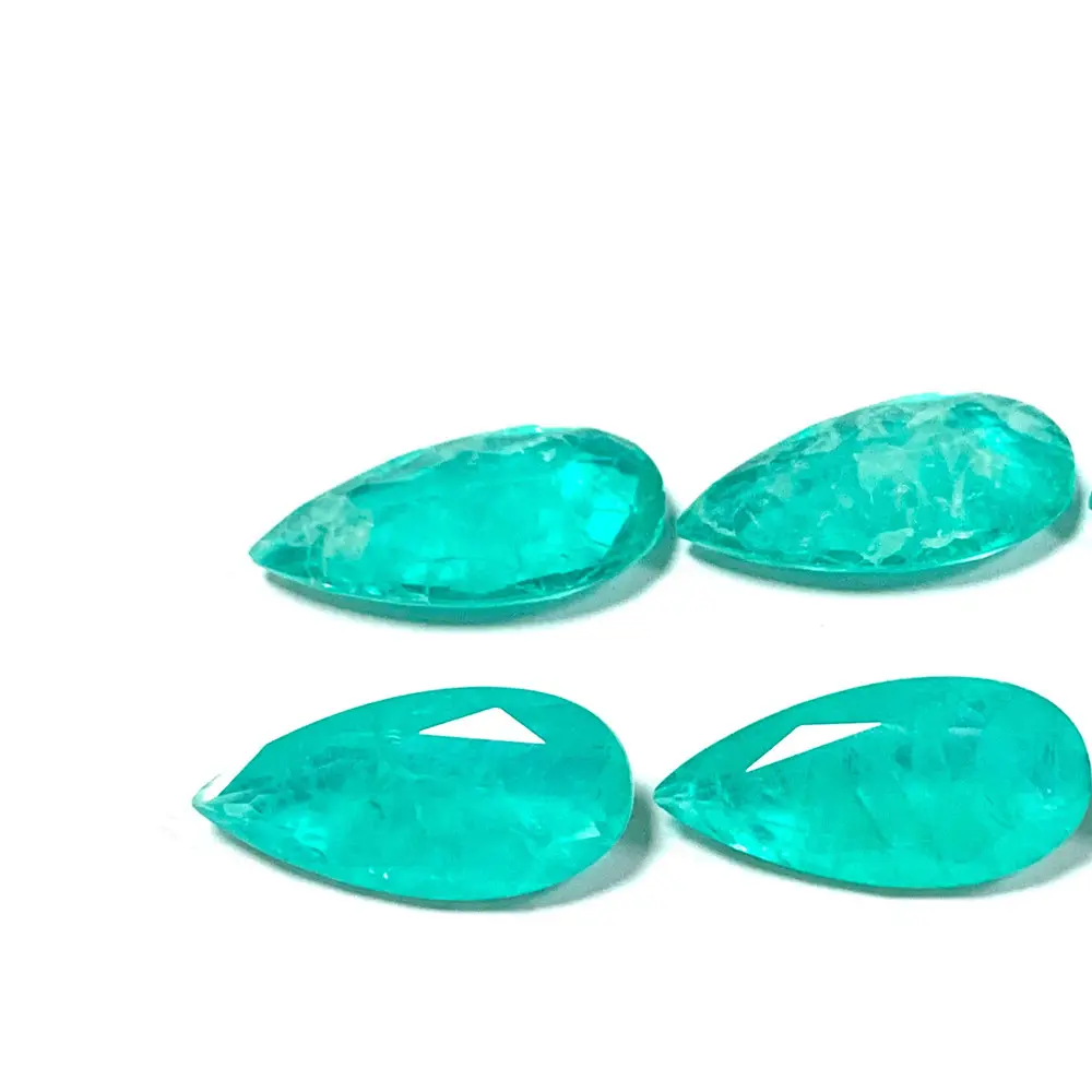 Популярные турмалиновые драгоценные камни Paraiba, в наличии, груша 12x25 мм, фьюжн-кристалл для сережек/подвесок