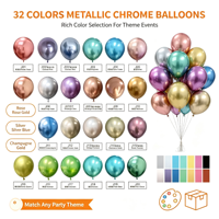 Ballons métallisés chromés 32 couleurs, 5, 10, 12, 18, 36 pouces, en latex épais, pour mariage, anniversaire, fournitures de fête