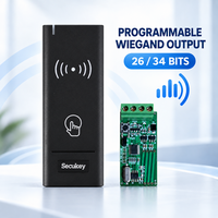 Lecteur de cartes RFID sans fil alimenté par batterie, IP65, 433 MHz, 13,56 MHz, lecteur Wiegand pour contrôleurs ZKTeco Hikvision