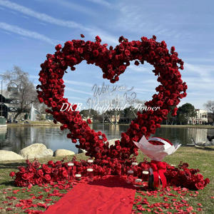 Nhà Máy Tùy Chỉnh Nhân Tạo Hoa Trang Trí Bán Buôn Tăng Hình Trái Tim Hoa Vòm Cho Đám Cưới Nền Trang Trí - Product Image 1
