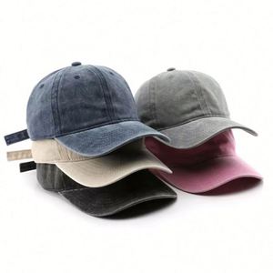 Letter Embroidery Vintage Cotton Washed Baseball Caps Kappe Unstructured Low Profile Adjustable Distressed <b>Dad</b> <b>Hat</b> for Men Women - Product Image 1