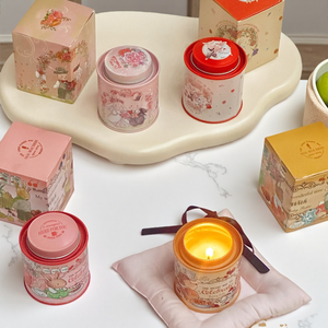 Luxury Handmade Soy Wax <b>Candles</b> <b>Glass</b> <b>Jars</b> Lids Gift Box-Eco-Friendly Thanksgiving Father's Day Scented <b>Candles</b> Customized Scent - Product Image 3