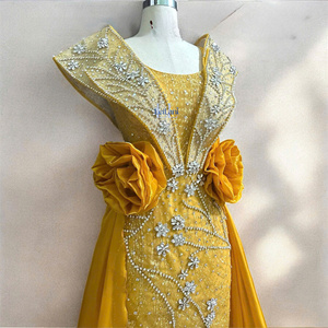 Vestido de Seda de Lujo con Mangas Cortas y Pedrería de Alta Gama para Mujer, Venta al Por Mayor desde Vietnam - Product Image 3