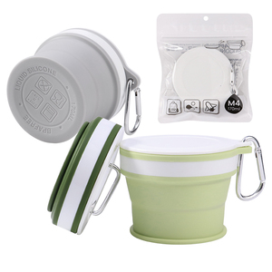 Eco-friendly Resealable Small <b>Reusable</b> Collapsible <b>Cup</b> silicone Folding Travel <b>Cup</b> Silicone Foldable <b>Cup</b> - Product Image 2