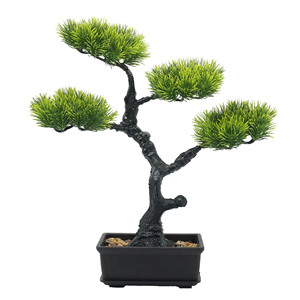 Vente chaude Plantes artificielles en pot Bonsaï Arbre de bureau Décoration Faux plantes Plante artificielle à feuilles persistantes Pin <span class=keywords><strong>japonais</strong></span> Bonsaï - Product Image 5
