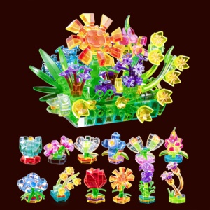 Best Selling <strong>2026</strong> Transparent ABS Educational Building <strong>Blocks</strong> DIY Model Toy Assemble Set-12-in-1 Animals Nature Theme Small - Product Image 2