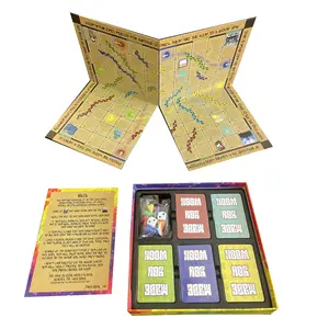 Game Board Fabrikant Custom Printing Opvouwbare Fun Kids Familie Board Game