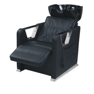 One-stop Purchase Hair Salon Wash Chair Bed Hair Salon Furniture Black Shampoo Chairs With Basin Electric Massage Shampoo Chair - Product Image 6