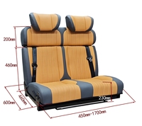 Asiento Cama para Autocaravana de 2 Personas con Riel Deslizante, Sofá Cama Convertible para Autocaravana, Conversión de Autocaravana OEM