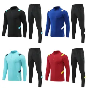 Combinaison d'entraînement de football Nouveau design Vente en gros de survêtements de football à manches longues Veste de football de qualité supérieure Vêtements de sport d'entraînement de football