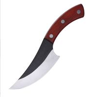 Haute qualité 4cr13 acier petit couteau incurvé couteau de coupe d'os pour ménage extérieur tranchage poisson viande motif couteau