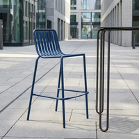 Chaises hautes en alliage d'aluminium avec revêtement anti-UV Hesheng, tabourets de comptoir pour restaurant en extérieur, conception personnalisée tout-en-un