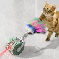Jouet pour chat Elecpet, balle intelligente roulante pour chaton, entraînement sensoriel, avec laser pour animaux de compagnie et jouets en peluche pour chat et chien