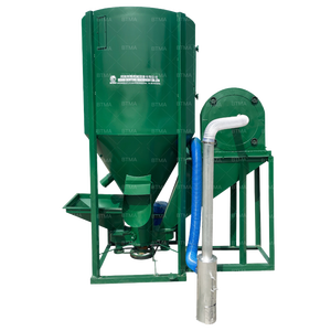 Nouvelle ligne de production de granulés d'aliments pour animaux <span class=keywords><strong>en</strong></span> acier inoxydable intégrée avec mélangeur vertical automatique, broyeur, convoyeur à vis, capacité de 500 kg/h - Product Image 5