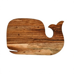 Planche à découper en bois, planche à découper de type bloc de boucher pour légumes, fruits, viande, cuisine, café, restaurant, antidérapante, marron - Product Image 1