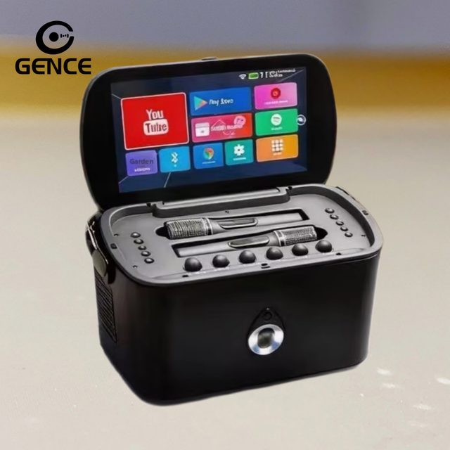 GENCE ZBV-02 Outdoor Smart Portable Karaoke Machine AM/FM HD Output WiFi/USB Wireless Microphone Display Screen Remote Control