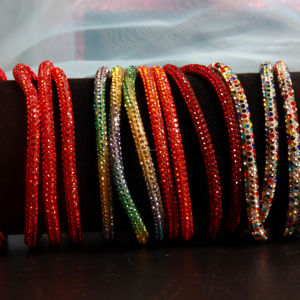 Plein diamant 4mm 6 rangées strass cordon de serrage plusieurs couleurs Flatback Style sweat sangles sac et vêtement lacets - Product Image 2