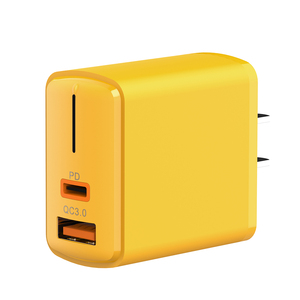 Chargeur de voyage rapide SMS Q45 20W PD <span class=keywords><strong>QC3</strong></span>.<span class=keywords><strong>0</strong></span> double USB-A et USB-C avec câble, prise US/EU - Product Image 2