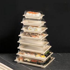 일회용 생분해성 초밥 및 사시미 포장용 친환경 테이크아웃 용기 - Product Image 1