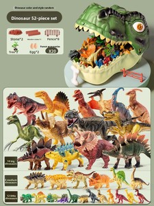 Juego de 52 Modelos de Dinosaurios Prehistóricos Realistas para Niños Pequeños en Estuche Gigante con Forma de Cabeza de Raptor, Paquete al por Mayor, OEM y ODM - Product Image 3